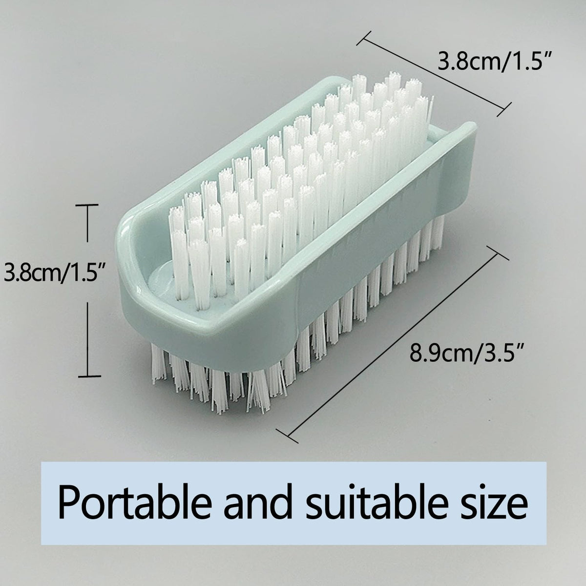 2-Sided Nail Brush Set for Fingernail and Under Nail Cleaning - 4 Pieces