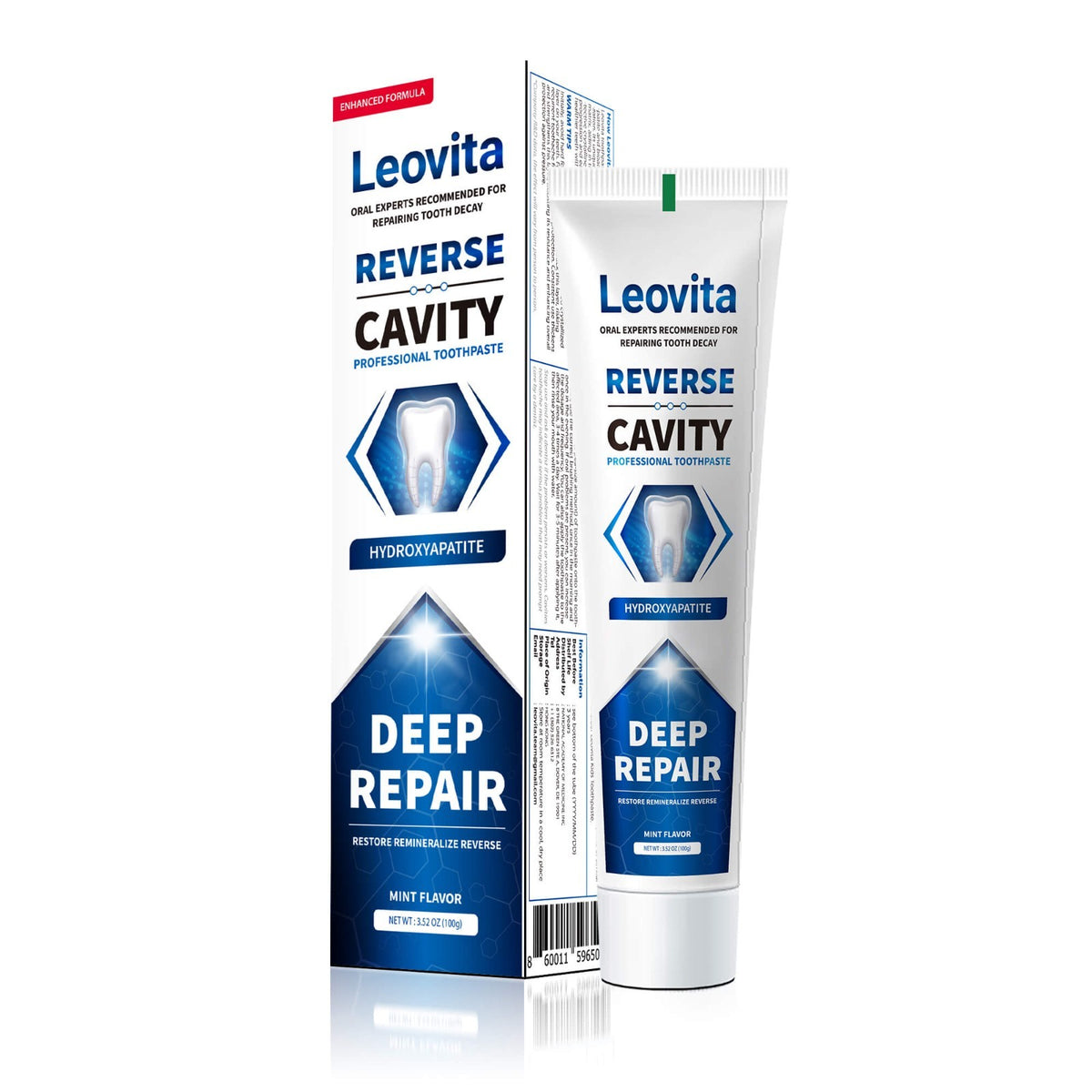 Hydroxyapatite Toothpaste for Cavity Reversal & Enamel Repair Fluoride-Free 3.52 OZ