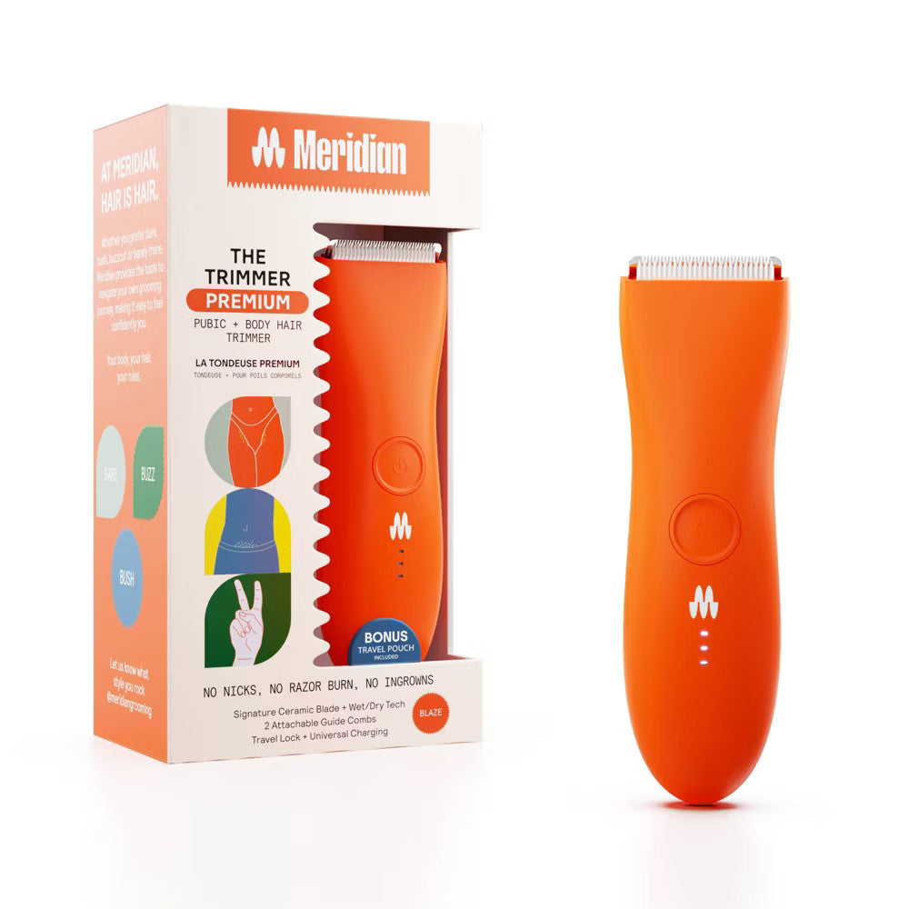 Men's Electric Body Hair Trimmer with Reversible Guards and Waterproof Design