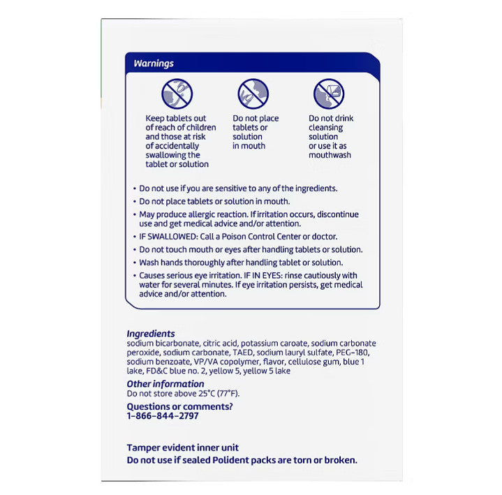 Denture Cleanser Tablets - Antibacterial Deep Cleaning, 204 Count, 2 Boxes