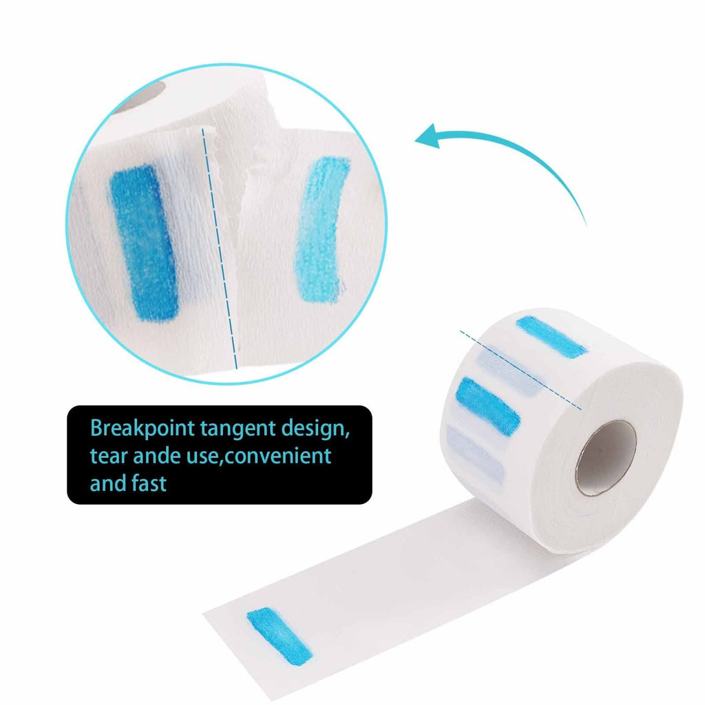 Disposable Barber Neck Strips - Soft, Absorbent Hair Cutting Protectors, 5 Rolls