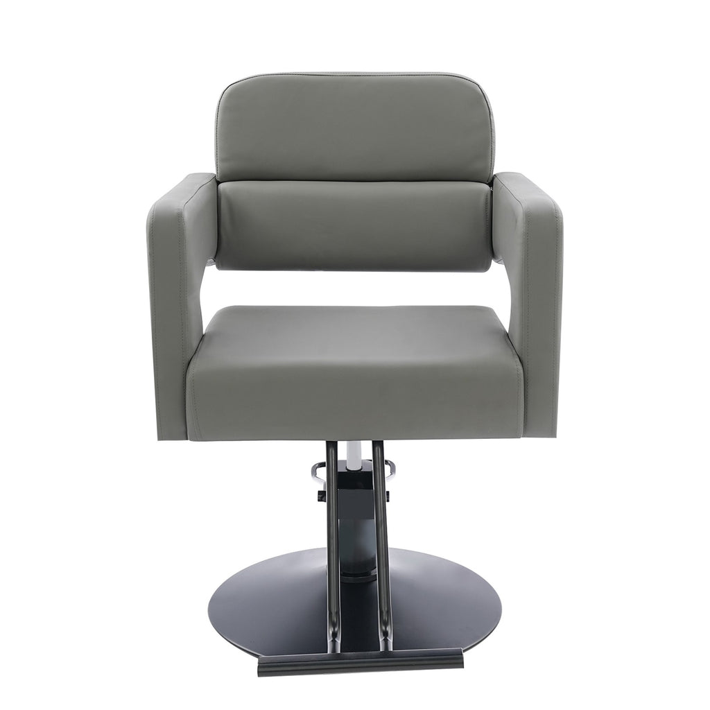 Hydraulic Barber Chair for Hair Stylists - Salon & Spa Seating, Gray