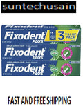 Denture Adhesive Cream with Fresh Breath & Precise Application - 2 oz, 3 Pack
