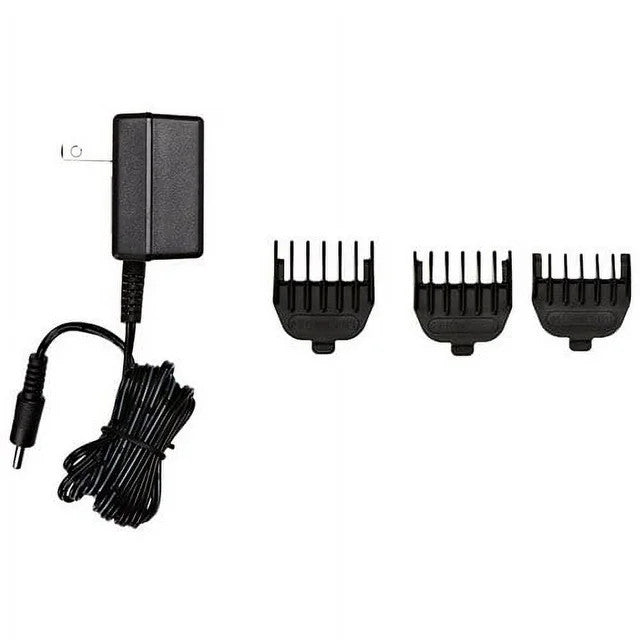 Rechargeable Beard & Stubble Trimmer with 3 Attachments - Black