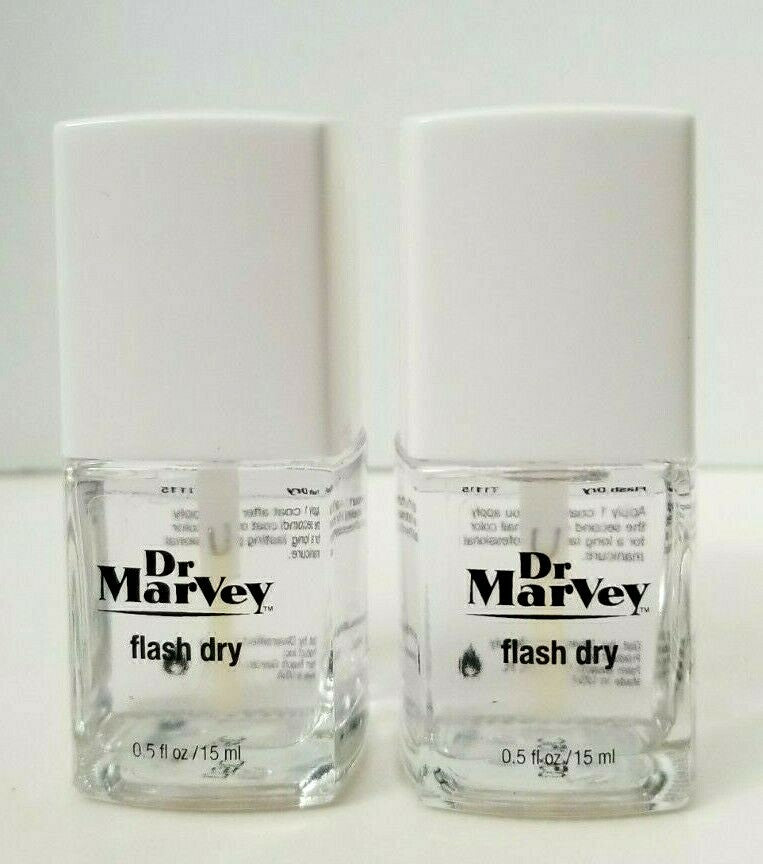 2-Pack Dr Marvey Flash Dry Nail Top Coat - 0.5 oz Fast-Drying Finish