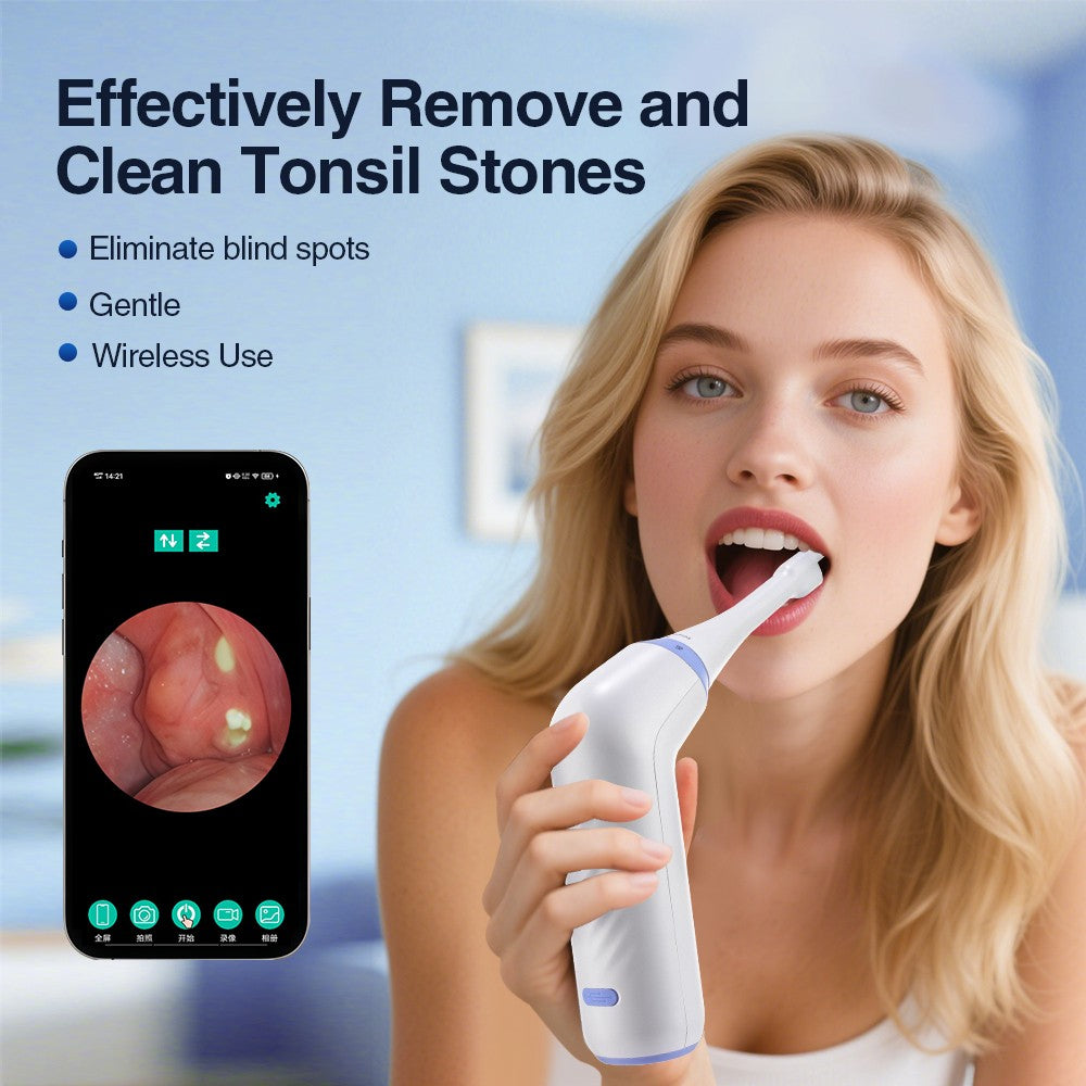 Electronic Tonsil Stone Remover Kit with HD Camera & LED Light