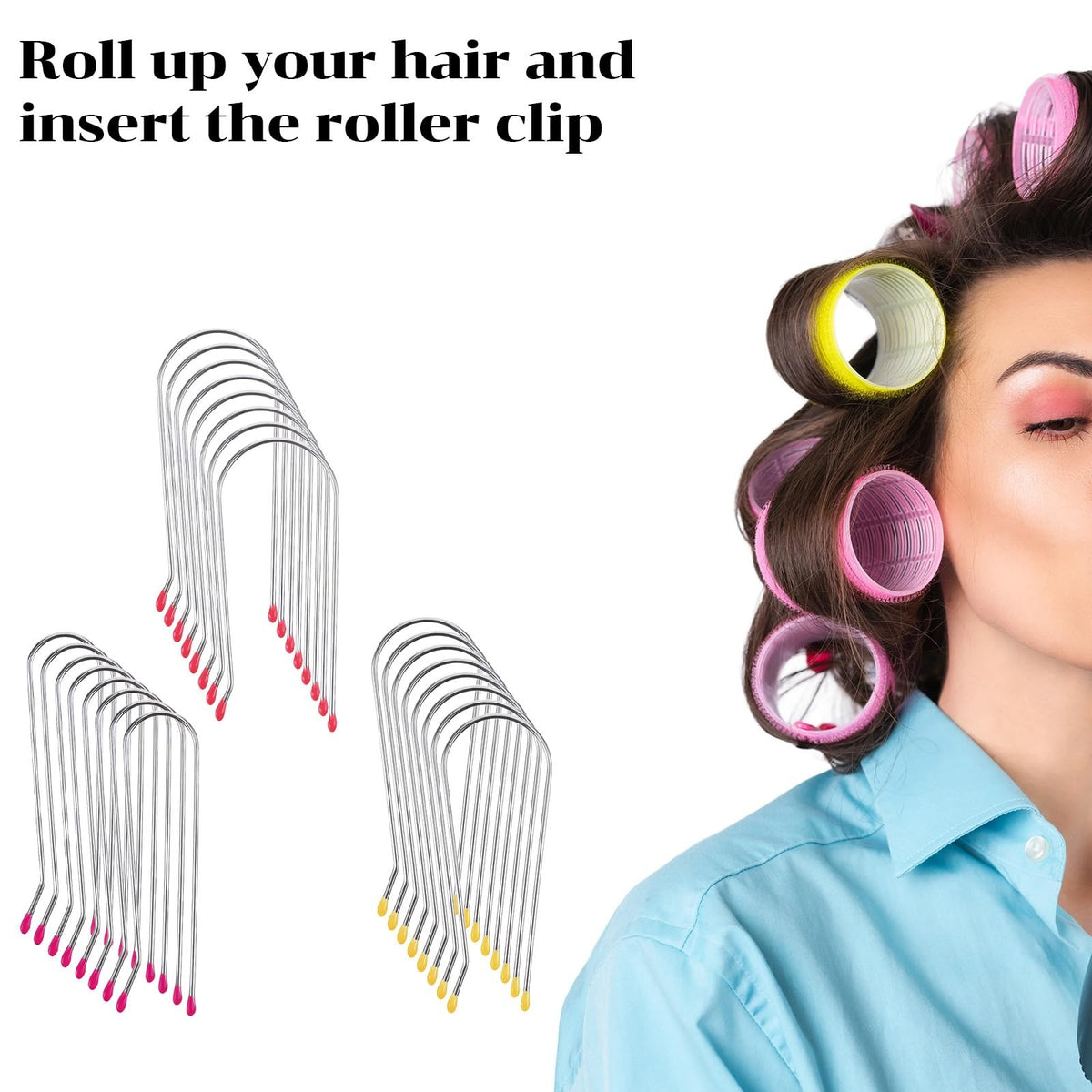 Hot Roller Clips 24 Pack - Hair Curling Tool Accessories for All Sizes