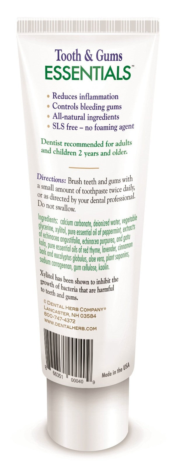 Fluoride-Free Natural Toothpaste 4 oz Pack of 3 for Healthy Gums & Fresh Breath