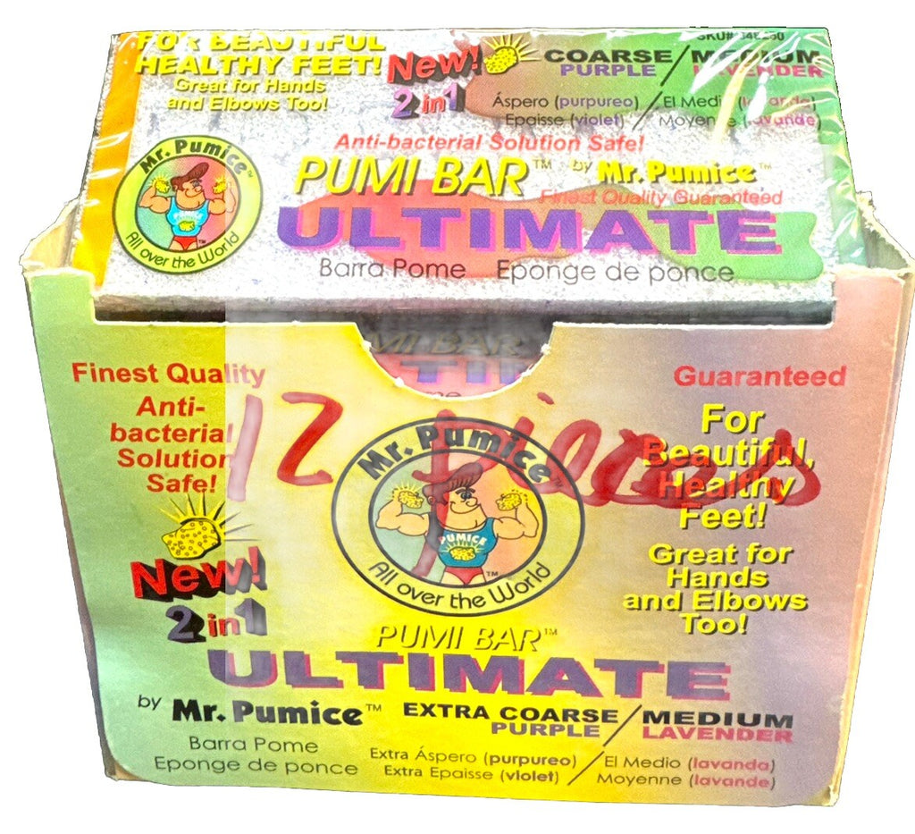 Pumice Stones Set - Extra Coarse & Medium, 12 Count for Calluses & Foot Care