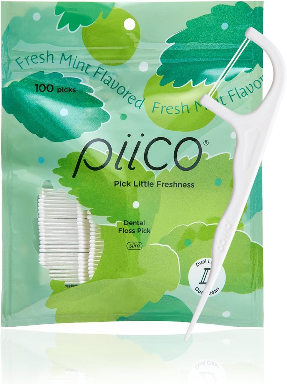Flavored Dental Flossers for Adults - Resealable, Portable, Floral Mint