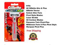Gillette Vector Razor Handle Fits Atra Plus & Schick Slim Twin Blades