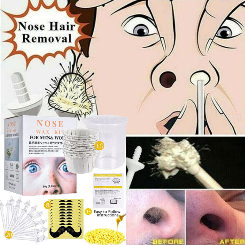 Nose Hair Waxing Kit for Men and Women - Painless Hair Removal Set