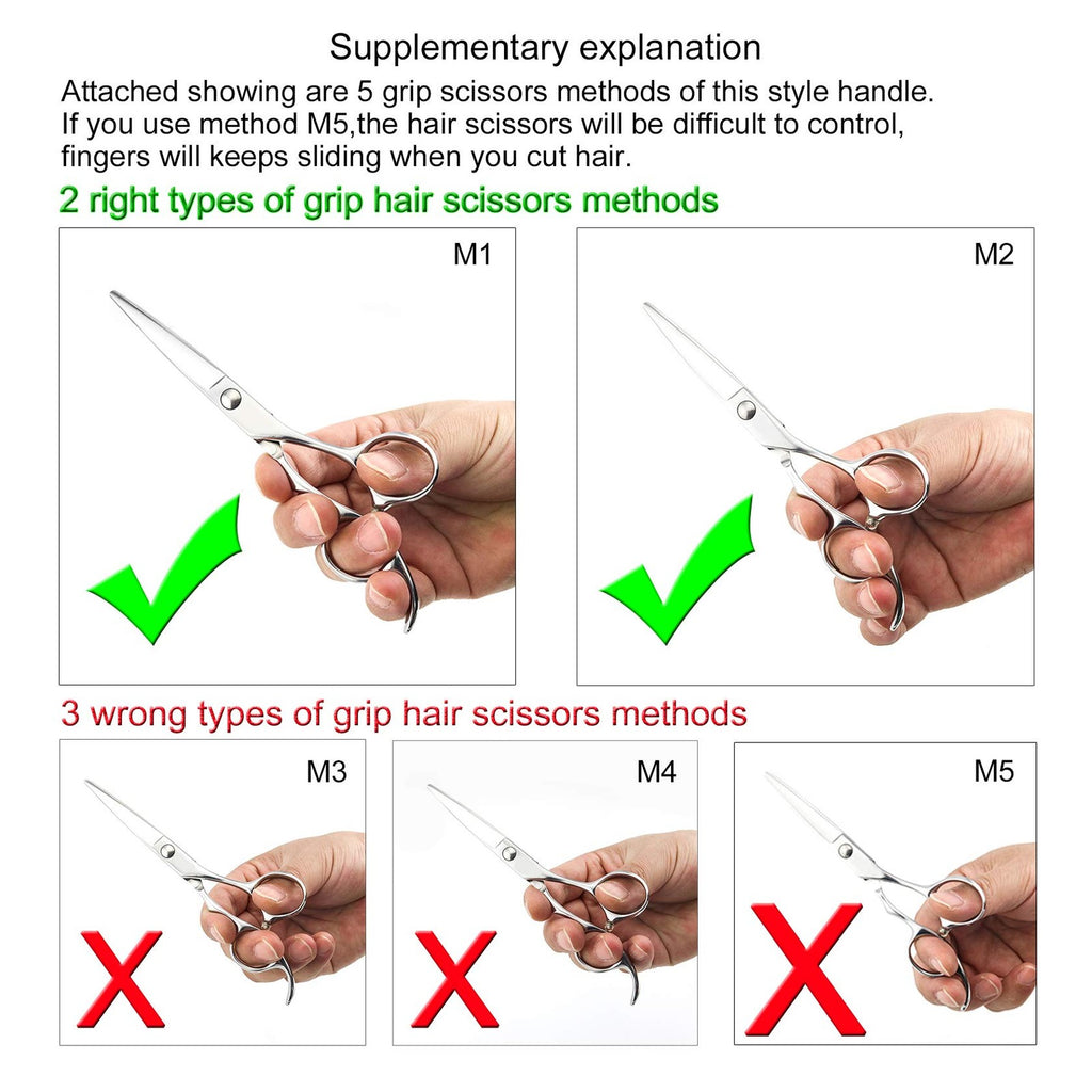 Professional Hair Cutting Scissors 5.5 Inch High-Carbon Steel Barber Shears