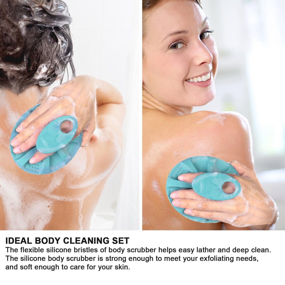 Silicone Body Cleansing Brush Shower Scrubber Exfoliating Bath Tool