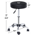Adjustable Swivel Salon & Tattoo Bar Stool with PU Leather Seat
