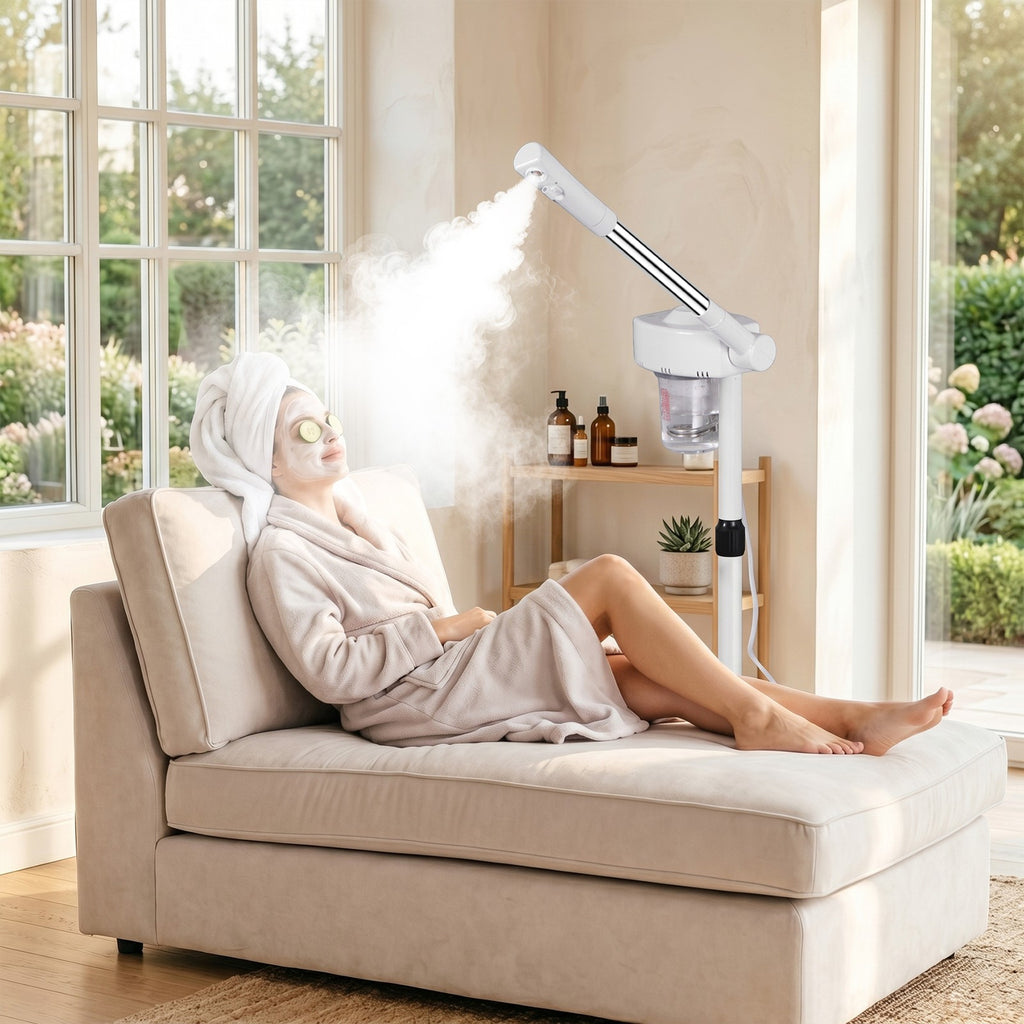 Professional Face Steamer with Rotating Nozzle and Adjustable Arm - Salon Equipment