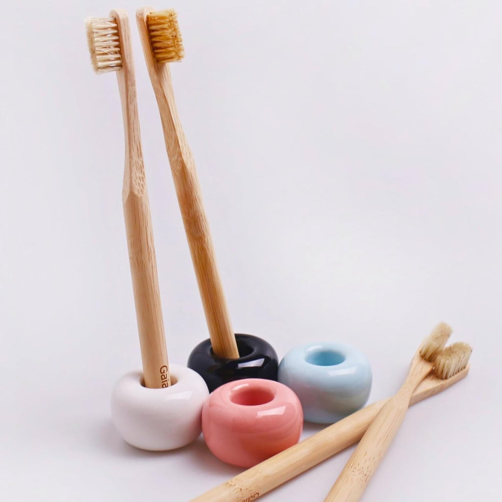 Natural Bamboo Toothbrush with Boar Bristles - Eco-Friendly, Biodegradable, No Nylon