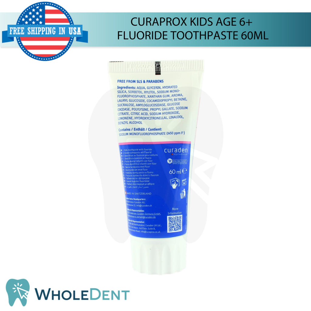 Kids Fluoride Toothpaste 60ml - Plaque Control & Enamel Protection
