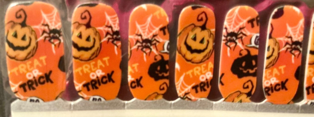 Halloween Color Nail Polish Strips 16 Count - Easy Nail Art Wraps