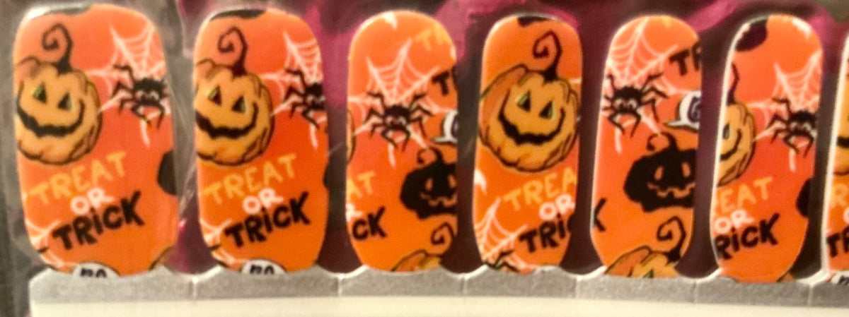 Halloween Color Nail Polish Strips 16 Count - Easy Nail Art Wraps