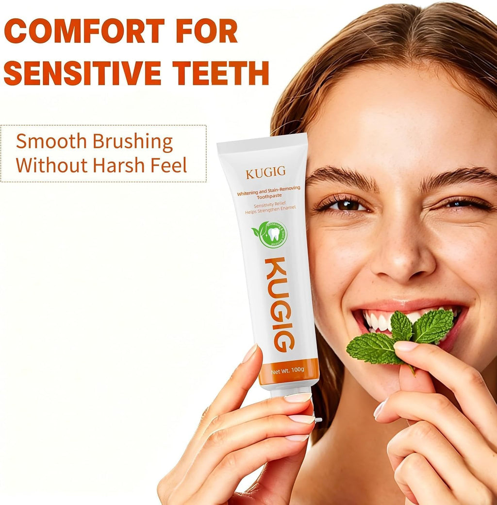 Sensitive Teeth Toothpaste - Enamel & Gum Support, Fluoride-Free, Whitening