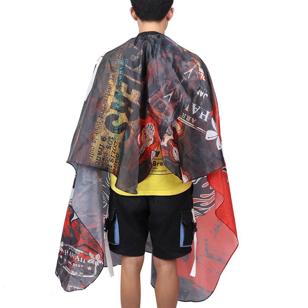 Adult Hair Cutting Cape with Transparent Window and Adjustable Clips - Salon Barber Gown