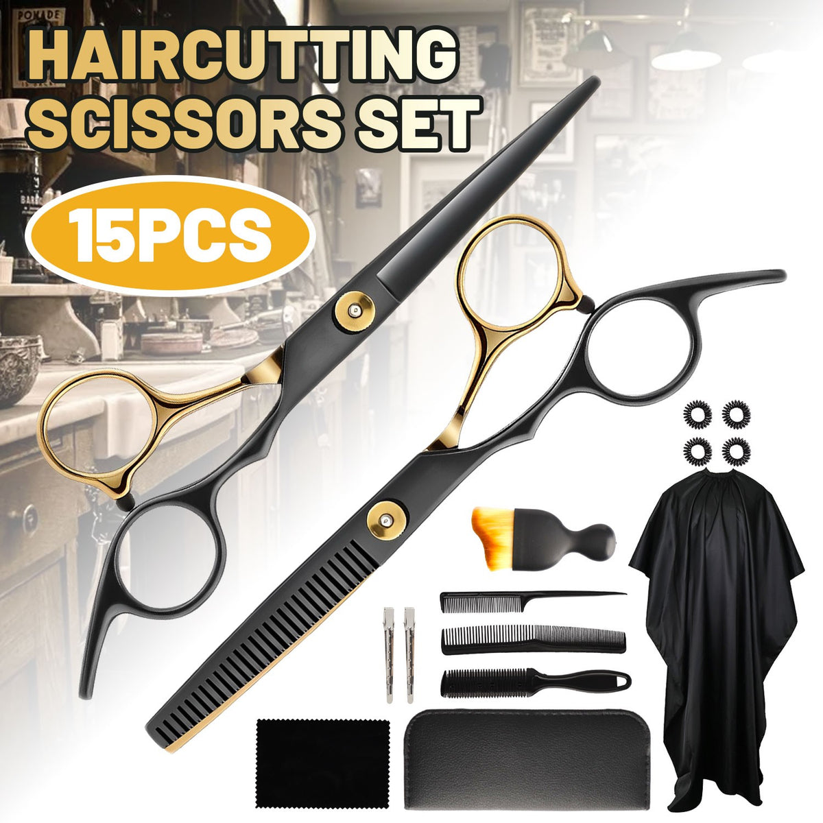 Professional Hair Cutting Thinning Scissors Barber Shears Salon Set - High-Grade Stainless Steel