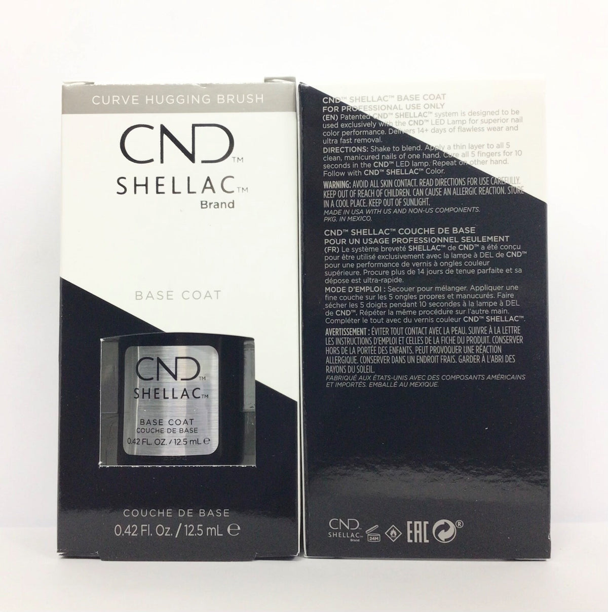 CND Shellac Gel Nail Polish Kit Large Base & Duraforce Top Coat 0.5oz