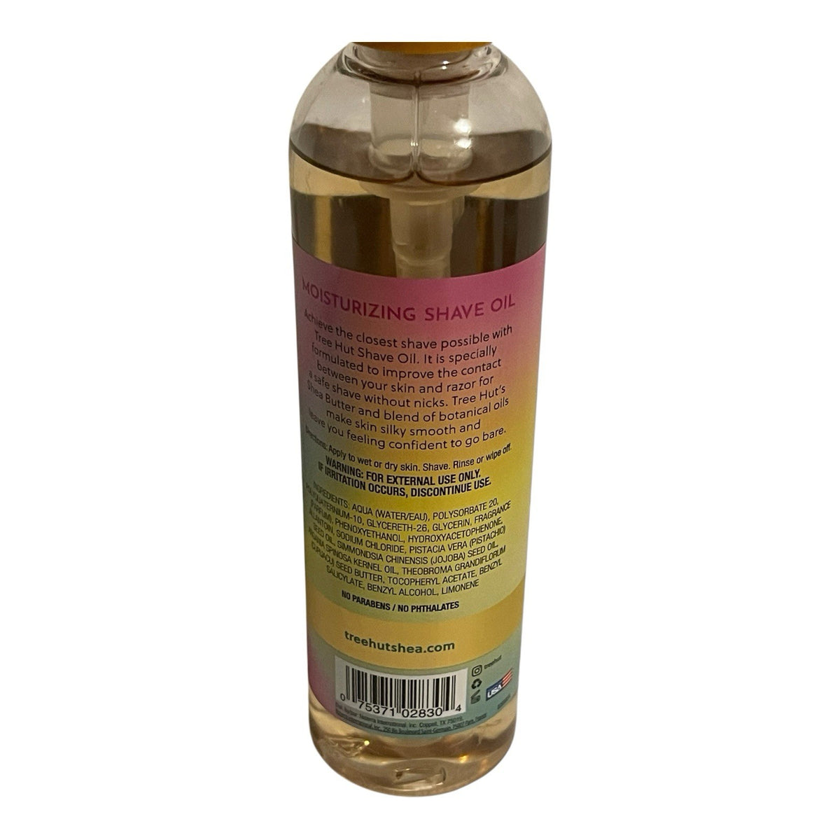 Moisturizing Shave Oil with Pump Bottle - Tree Hut Bare Tropic Glow 7.7 oz