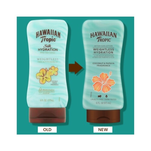 Hawaiian Tropic After Sun Lotion Set - Weightless Silk Hydration, 5 Pack, 6 Ounces Each