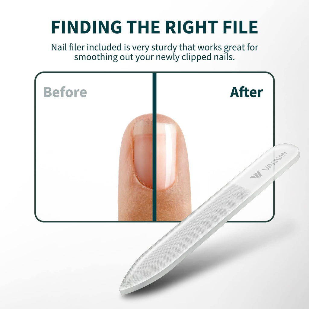 Nail Clippers with Catcher - Stainless Steel Fingernail and Toenail Trimmers