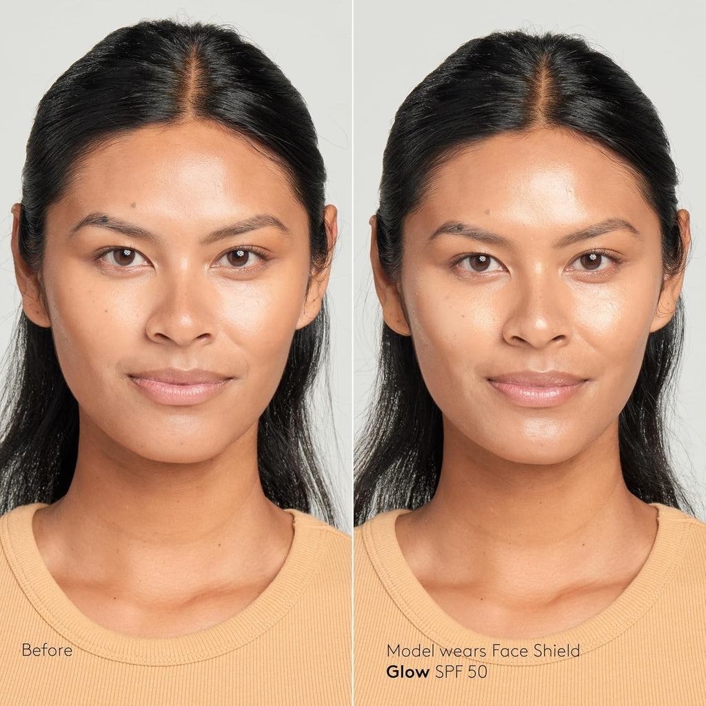 Mineral SPF 50 Face Shield with Glow Finish - Water-Resistant Sun Protection