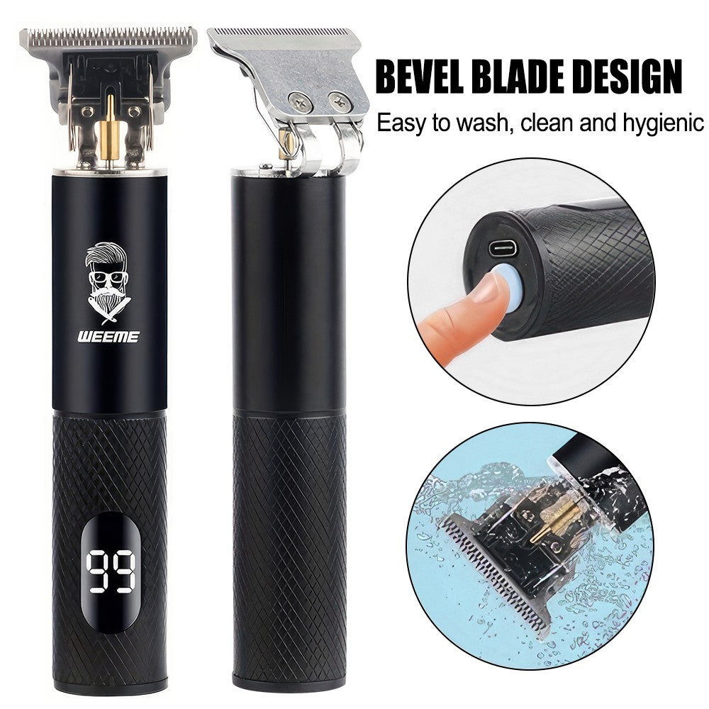 Cordless Hair Clipper and Trimmer Set for Men with Adjustable Blade LED Display