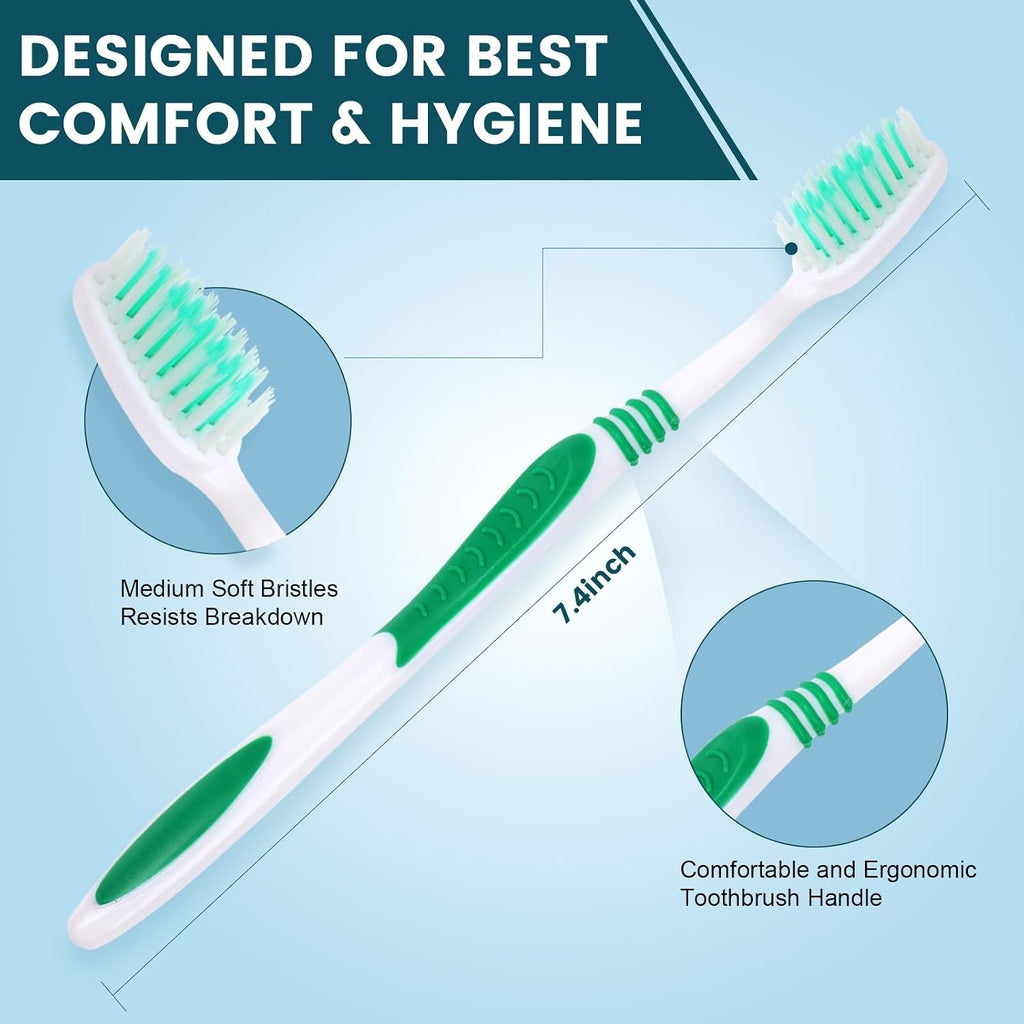 Bulk Pack of 50 Disposable Soft Bristle Toothbrushes for Travel & Hygiene