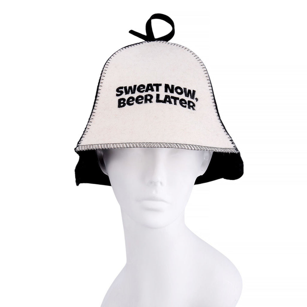 Felt Sauna Hat Natural Wool Russian Banya Headcover - Breathable & Insulating