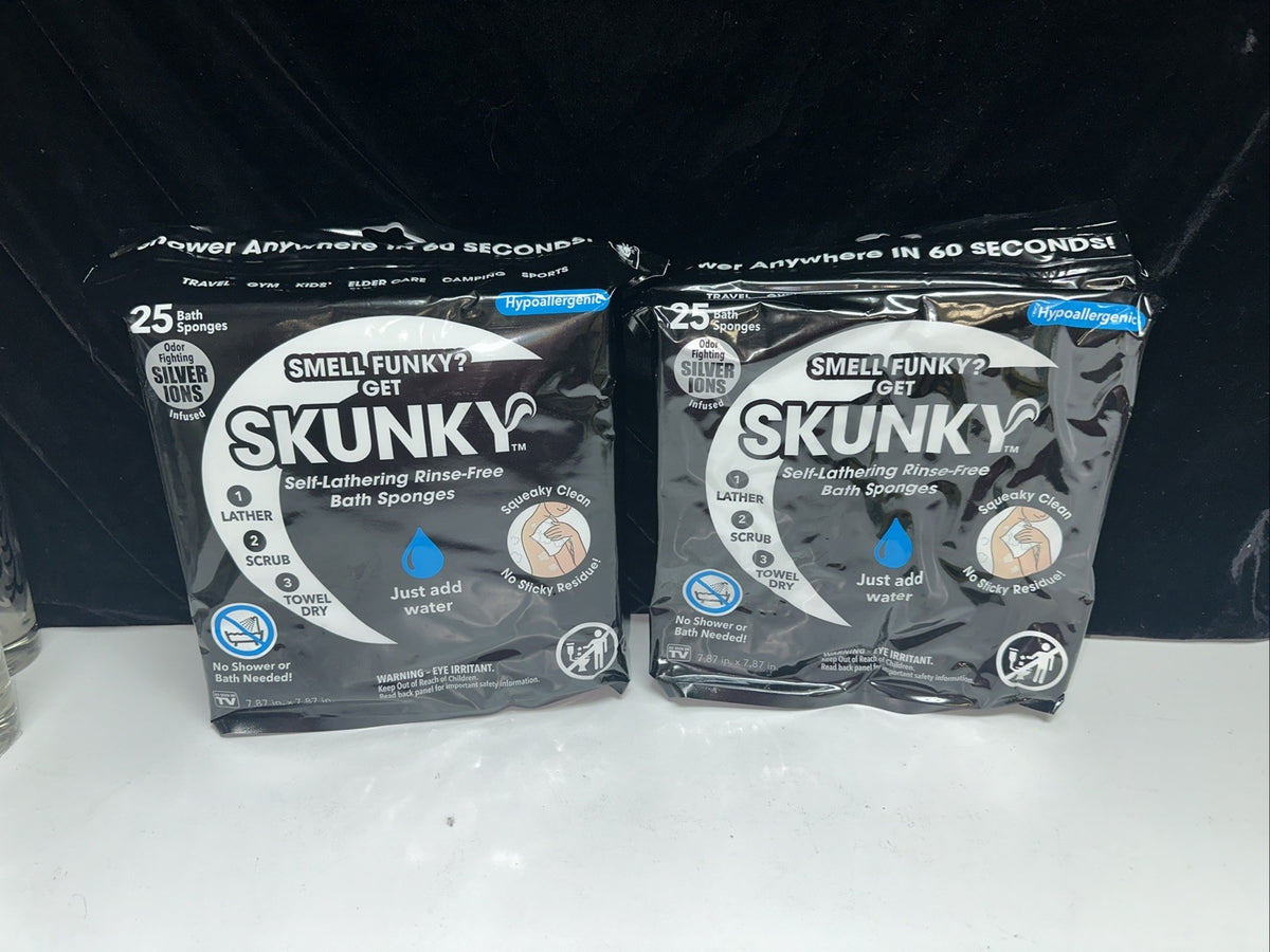 2 Pack Hypoallergenic No Rinse Bathing Wipes for Adults & Elderly - 50 Total