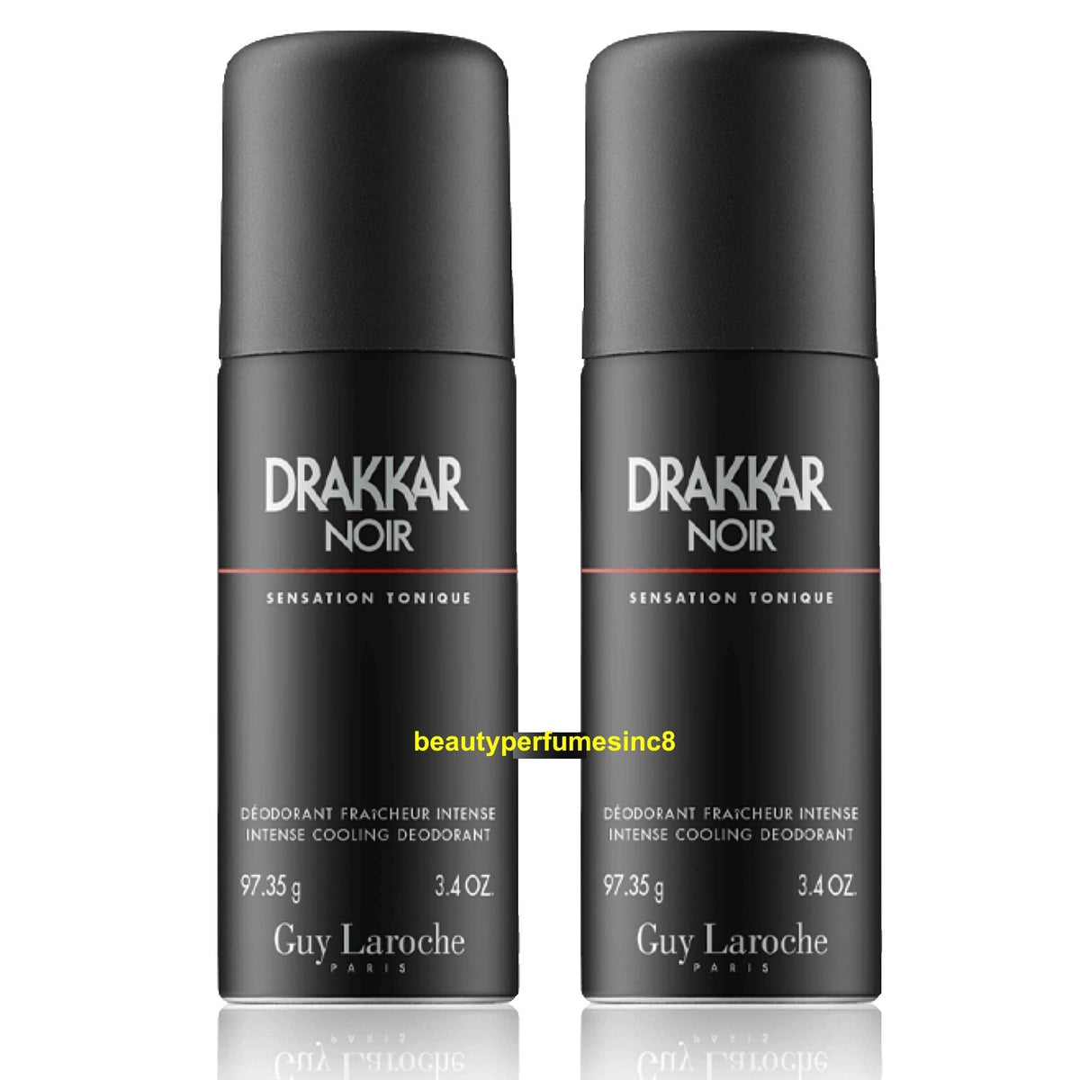 Men's Deodorant Spray - DRAKKAR NOIR by Guy Laroche 3.4 oz (Pack of 2)