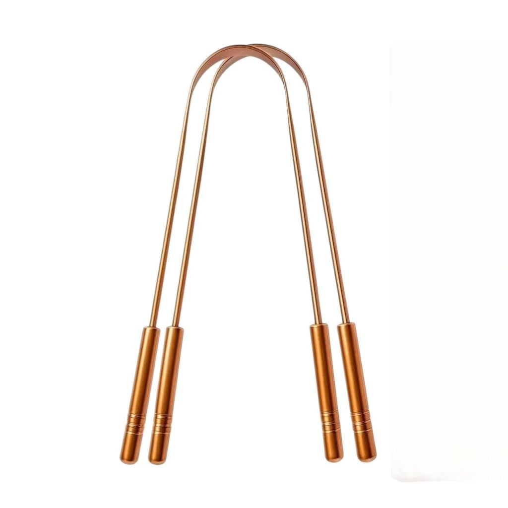 Copper Tongue Scraper Set - Ayurvedic Oral Hygiene Tool for Fresh Breath