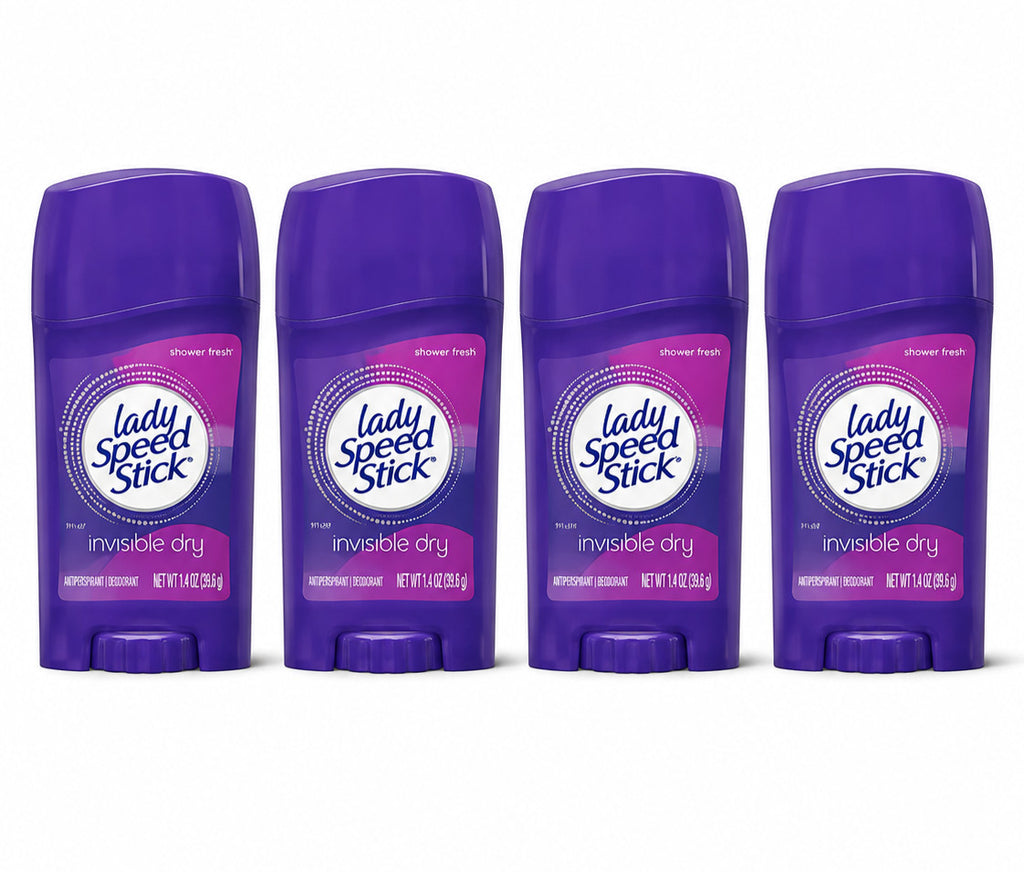 Antiperspirant Stick 4 Pack - Invisible Dry Shower Fresh Deodorant for Men & Women