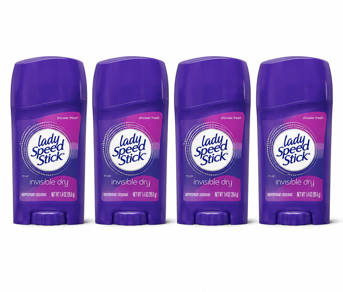 Antiperspirant Stick 4 Pack - Invisible Dry Shower Fresh Deodorant for Men & Women