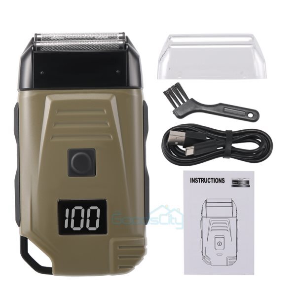 Electric Men's Shaver with Double Head Waterproof USB Charging
