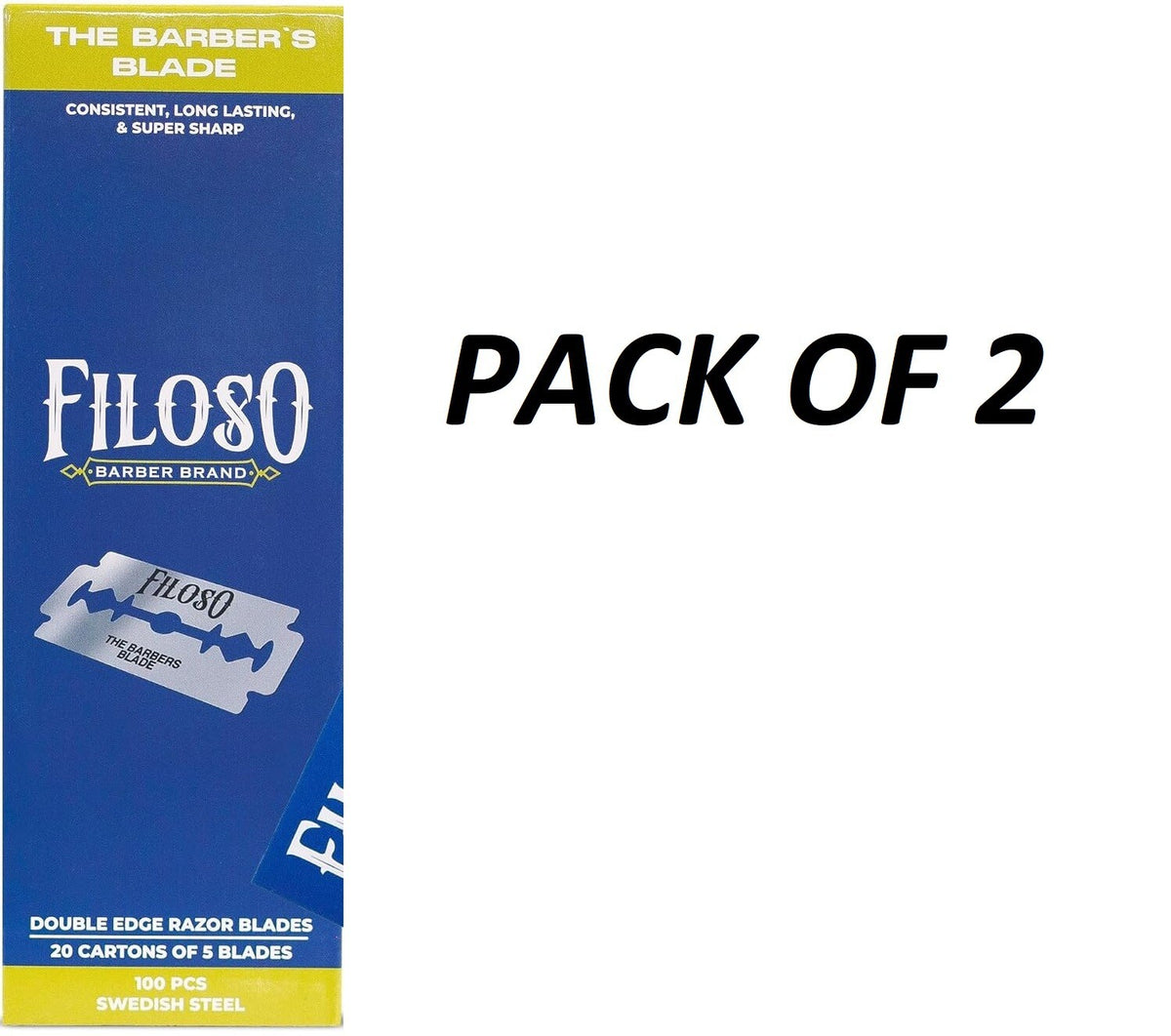 Double Edge Razor Blades - Pack of 100 Sharp & Precise Blades
