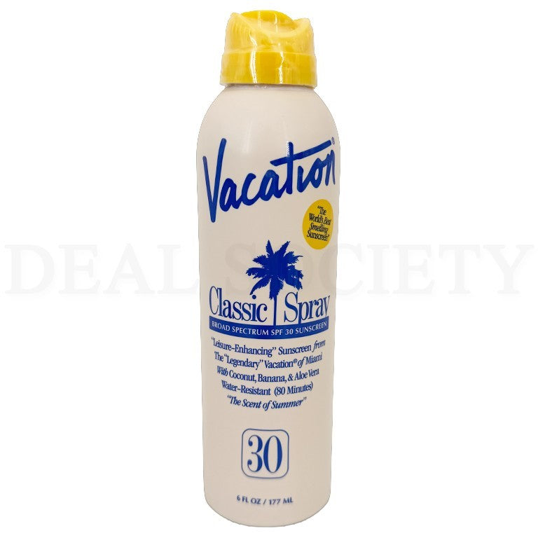 SPF 30 Sunscreen Spray with Pineapple Scent - 6oz Lot of 2, Water-Resistant, Lightweight, Reef Safe