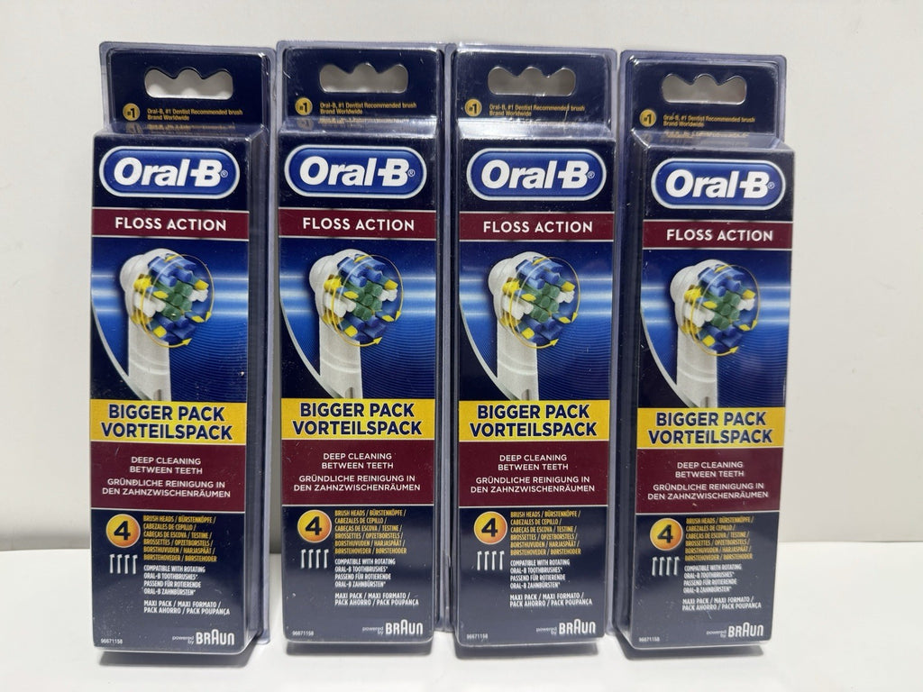 Oral-B FlossAction Replacement Brush Heads 16 Count - Compatible with EB25