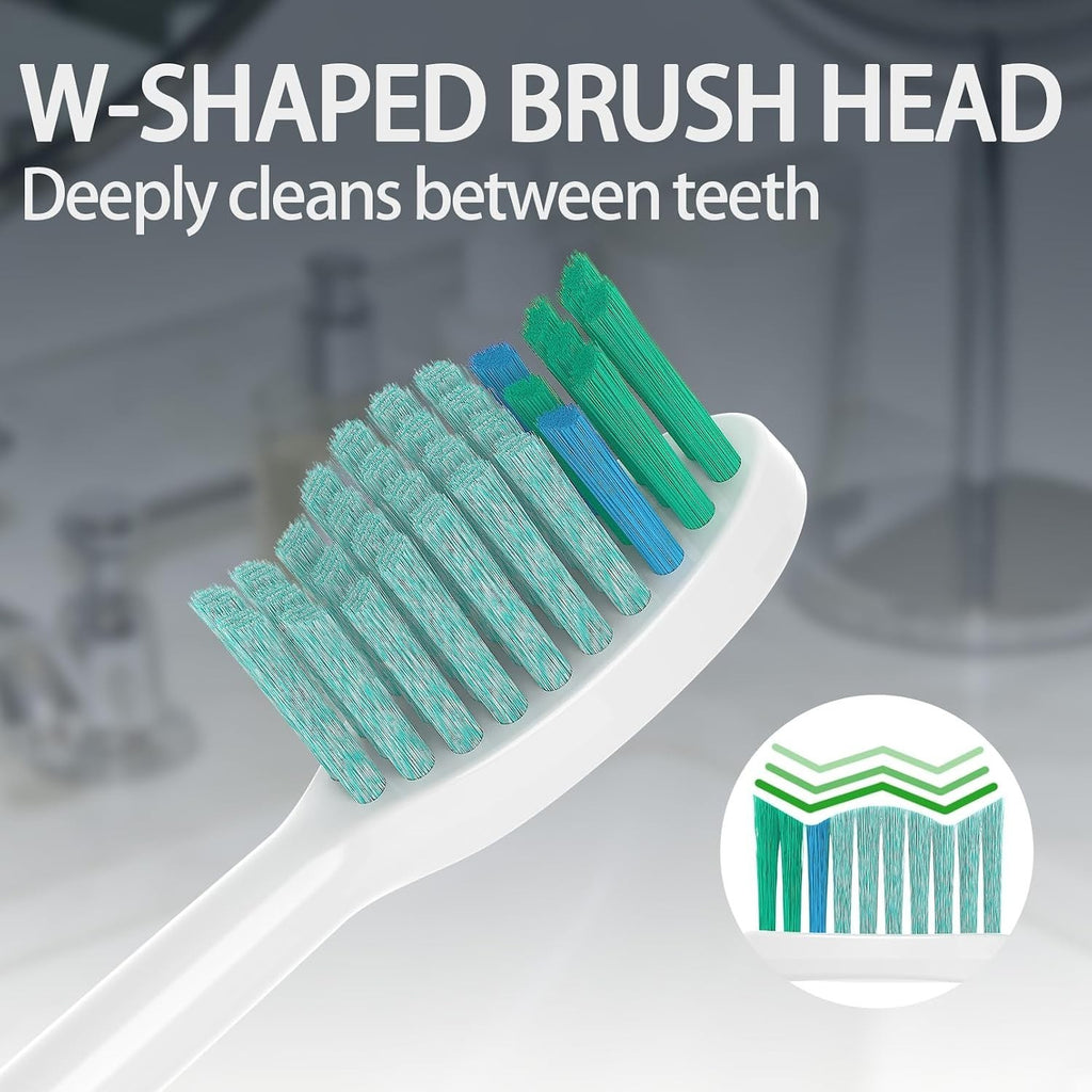 Medium Bristle Replacement Head for TAO Clean Electric Toothbrush — 6 Pack