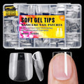 360Pc Short Square Gel Nail Tips - Clear Fake Nails for Nail Extensions