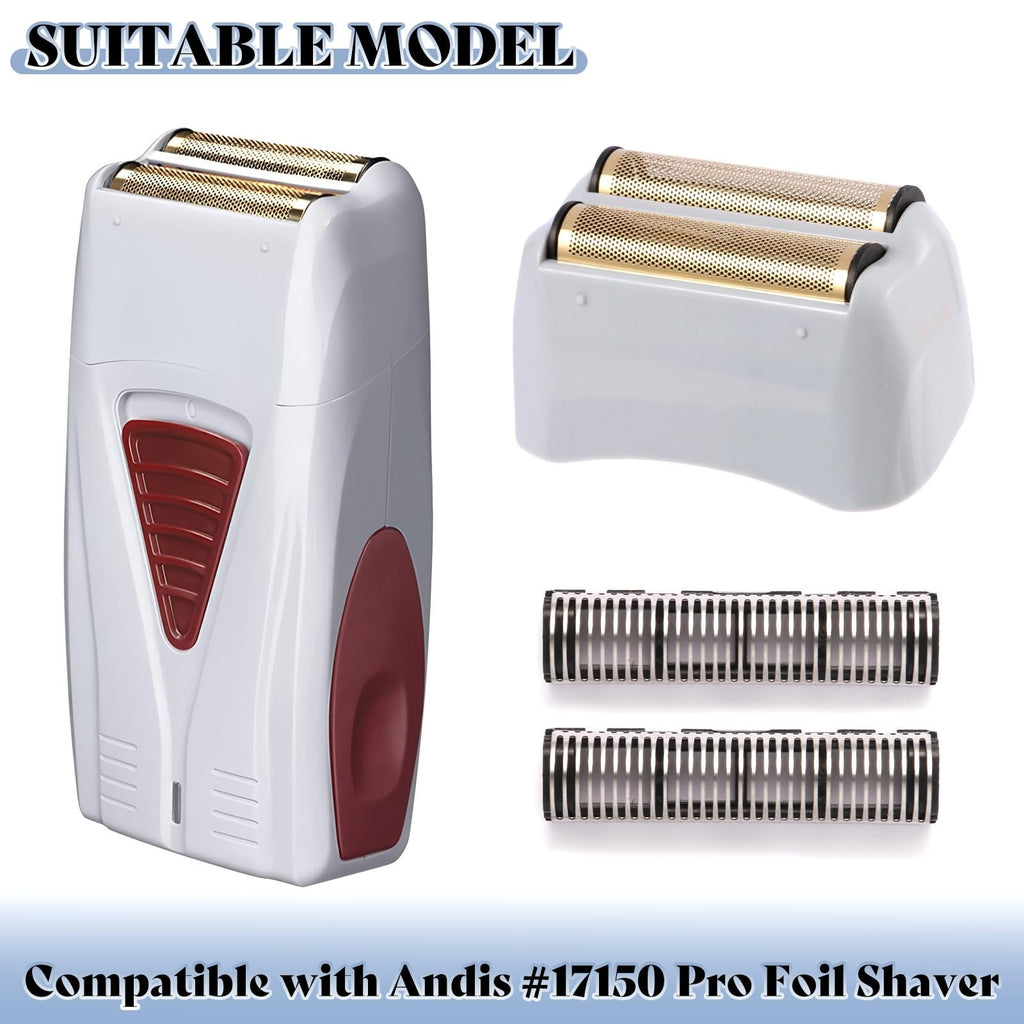 Replacement Foil and Cutters Set for Shaver - Compatible with Andis 17150/17155 - Titanium Material