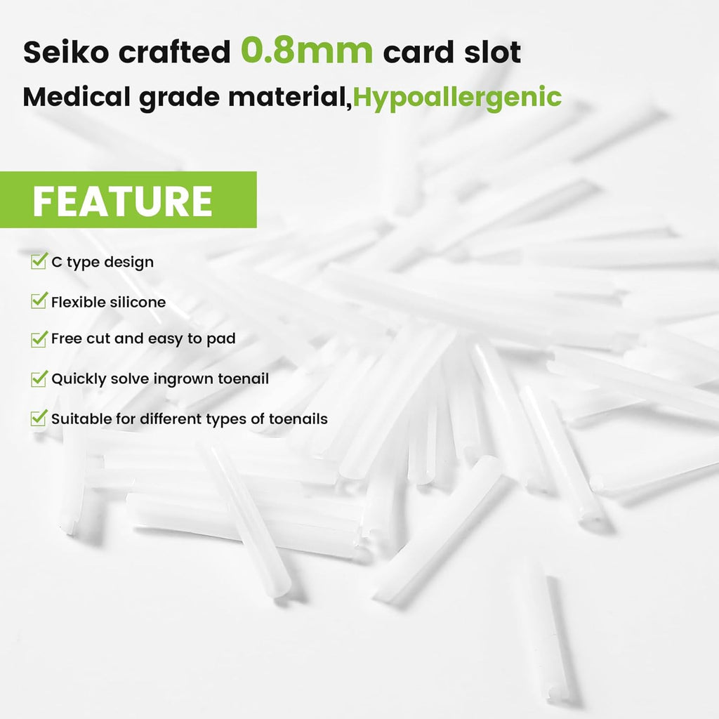 Ingrown Toenail Corrector Set with 40 Pain-Free Straightener Strips and Lifter