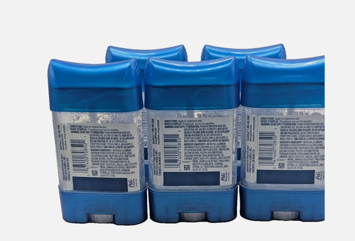 4 Pack Men's Cooling Clear Gel Antiperspirant Deodorant - Gillette