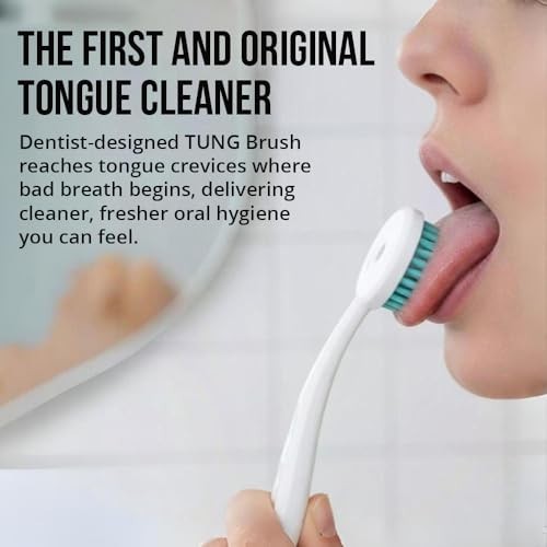 2-Pack Tongue Cleaner Brush for Oral Hygiene - Effective Bad Breath Removal